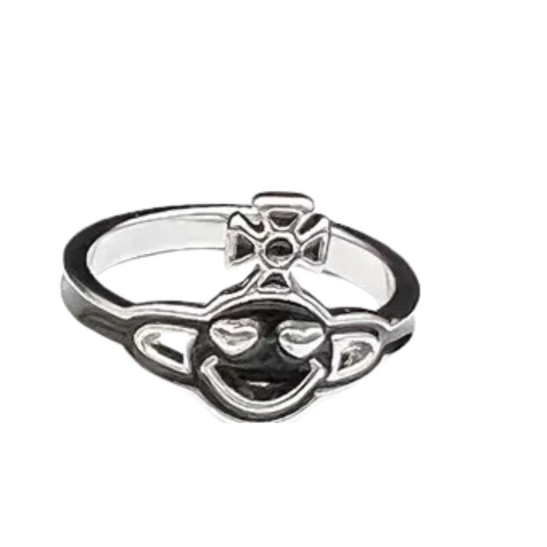 Smiley Orb Enamel Ring