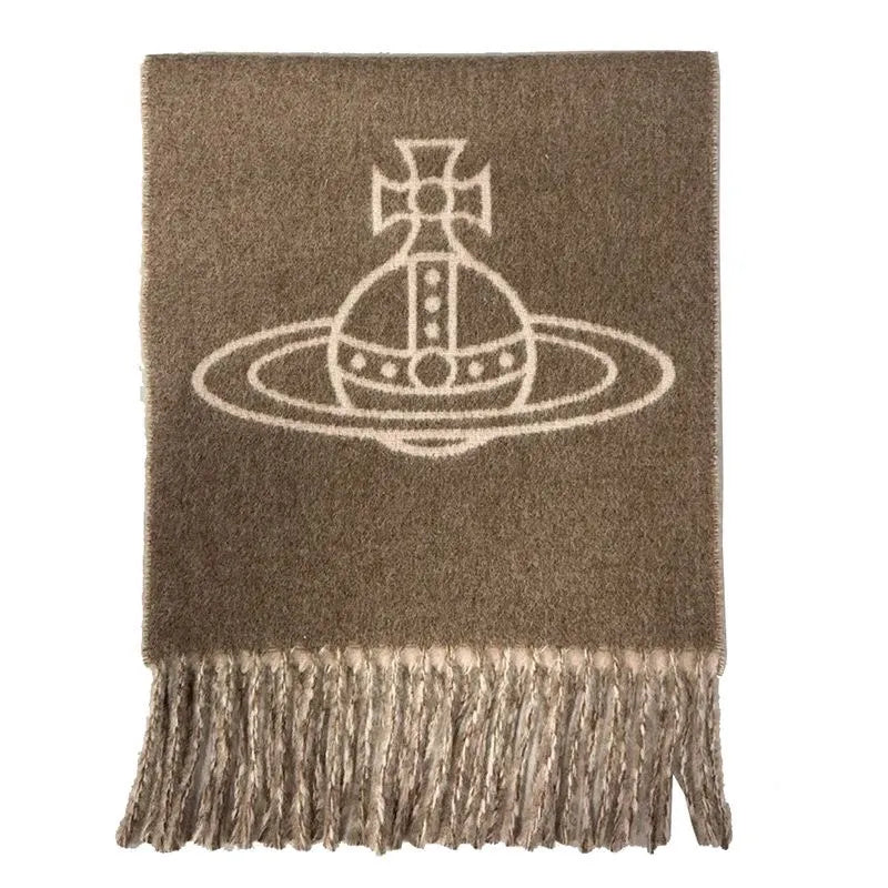Orb Logo Fringe Scarf