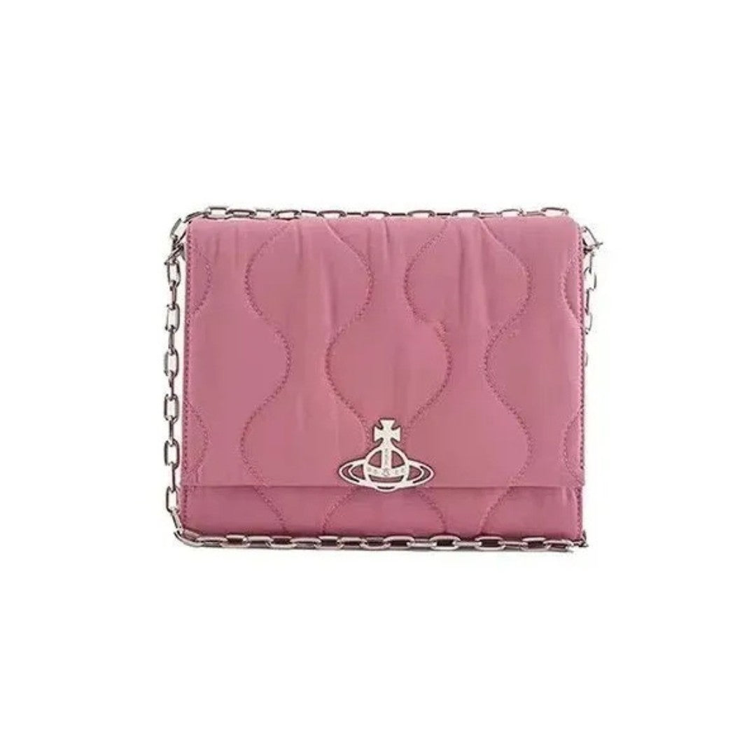 Quilted Nylon Crossbody Saturn Bag