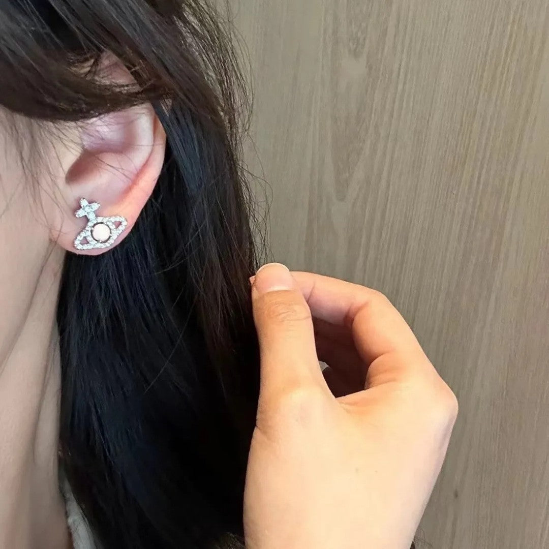 OLYMPIA Zirconia Pearl Earrings