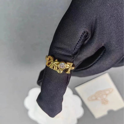 Love Emblem Crystal Ring