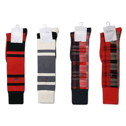 Striped Orb Logo Knee-High Socks