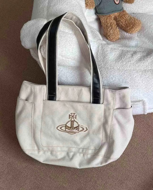 Vintage Canvas Large Tote Bag