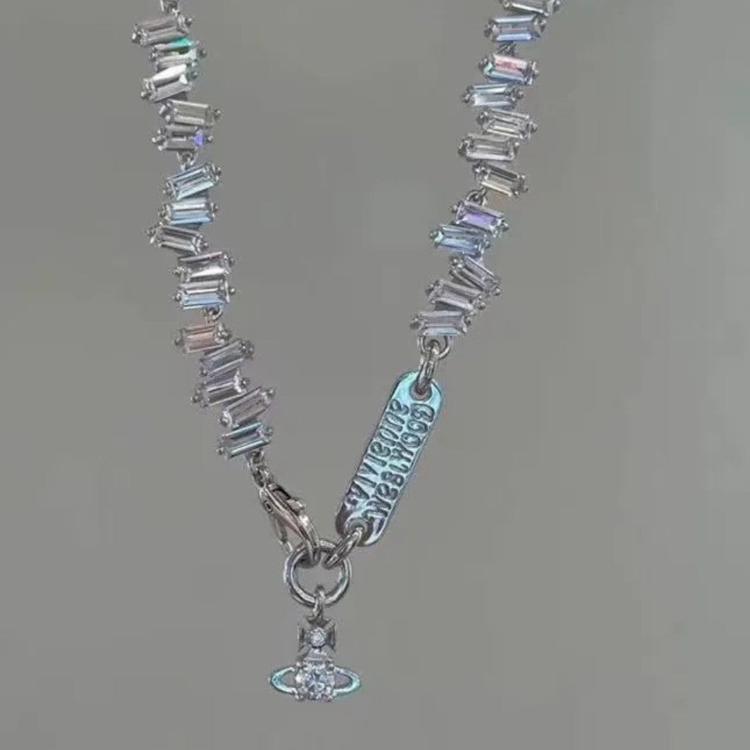 Square Full Zirconia Necklace