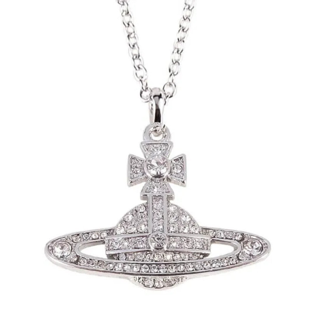 KIKA Full Diamond Saturn Necklace