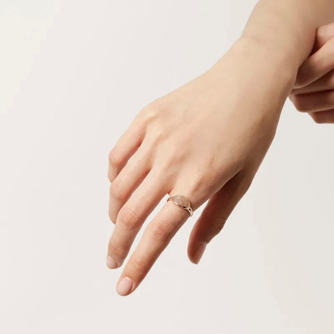 Orb Crest Signet Ring