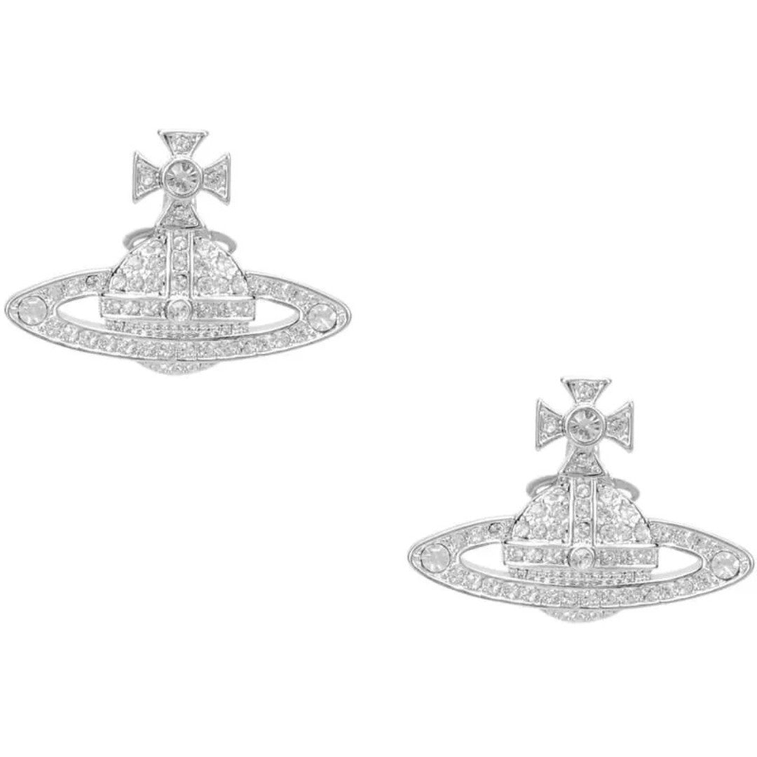KIKA Full Diamond Saturn Earrings