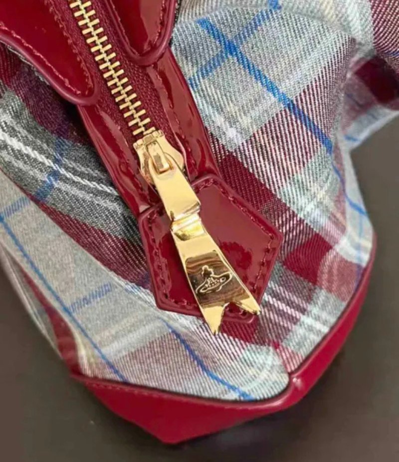 Vintage Saturn Plaid Tote Bag