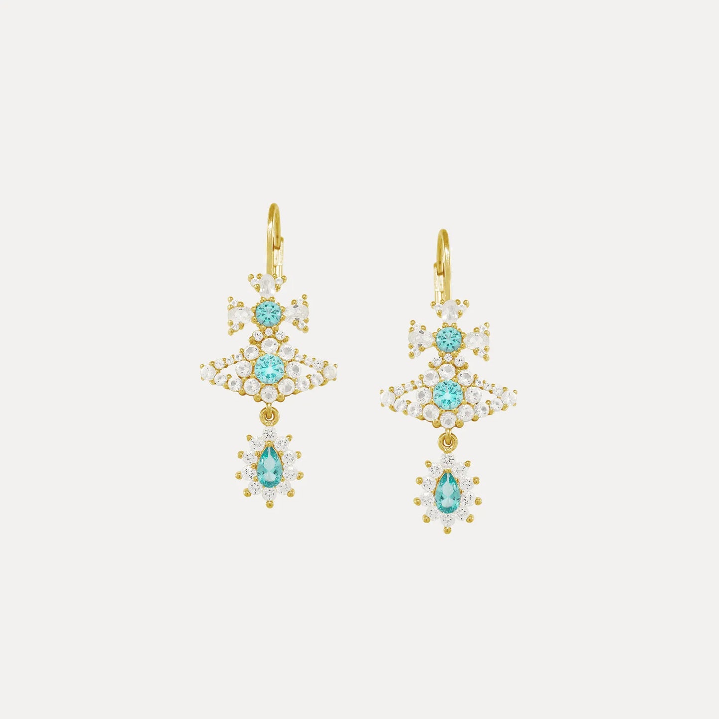 Crystal Drop Orb Earrings