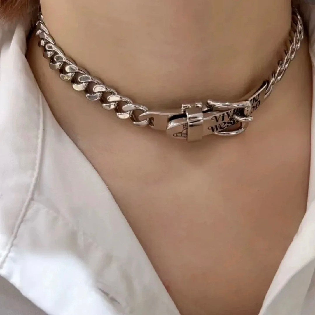 AUGUSTINA Belt Buckle Necklace