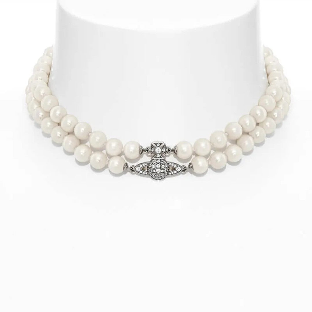GRAZIELLA Small Double Layer Pearl Necklace