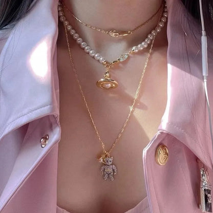 TEDDY Crystal Bear Pendant Necklace