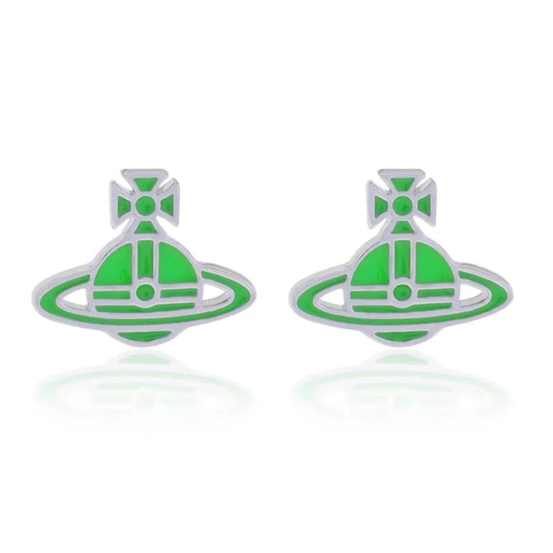 Flat Lacquered Saturn Earrings