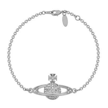 Crystal Orb Emblem Chain Bracelet