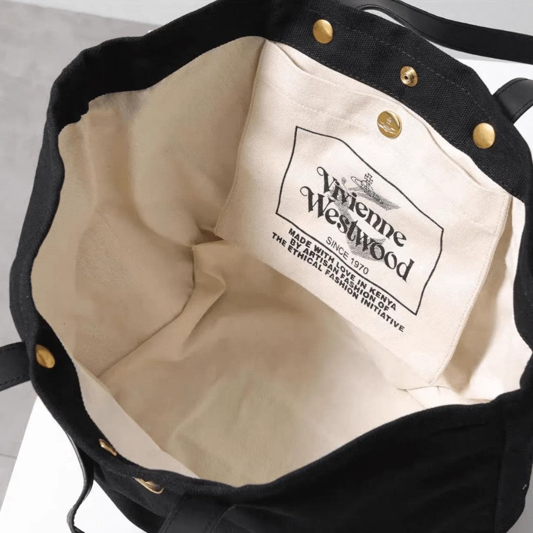 Everyday Canvas Tote with Saturn Detail