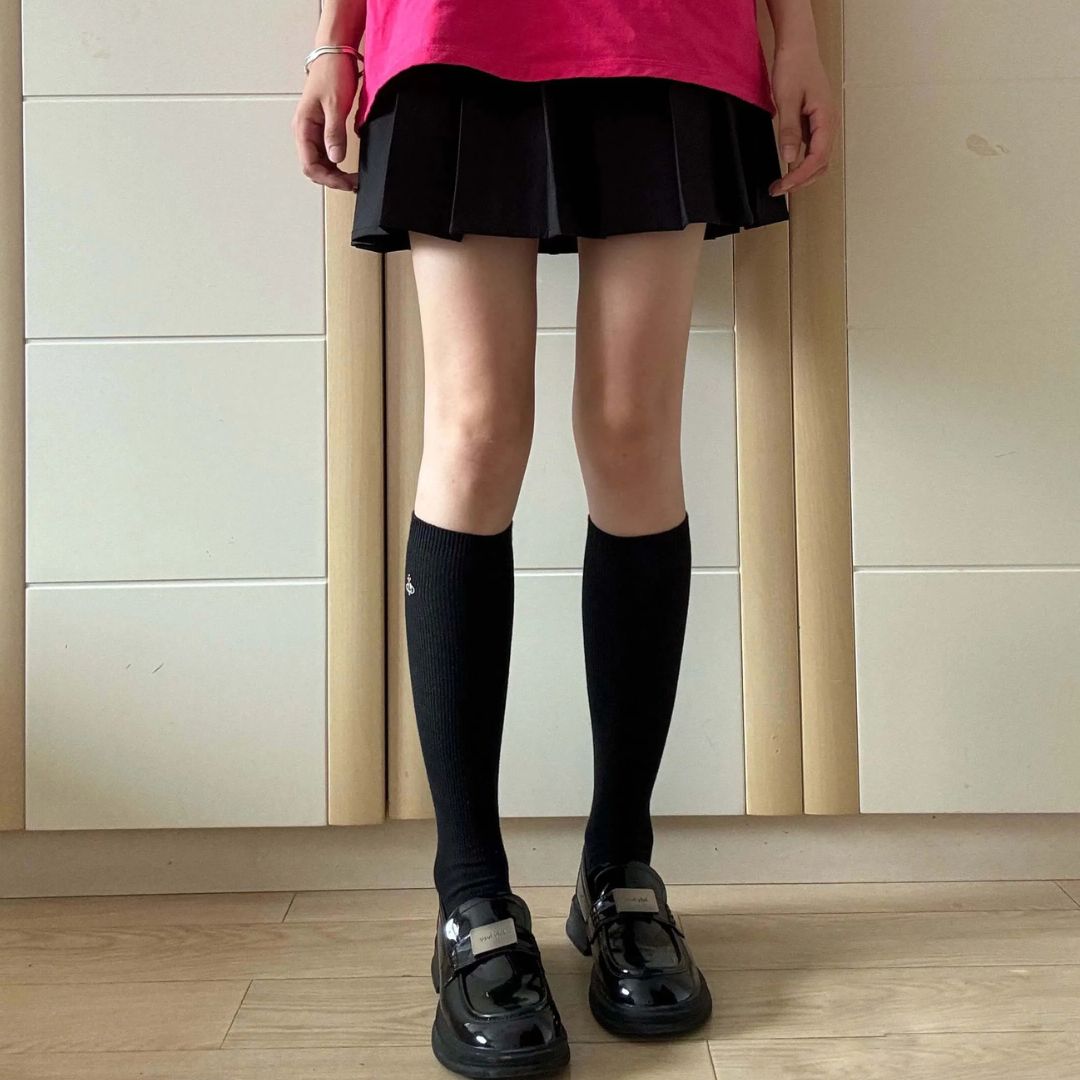 Minimalist Orb Logo Knee-High Socks
