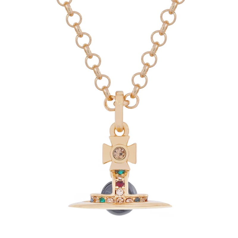 6MM ORB Classic Saturn Pendant Necklace (with box)