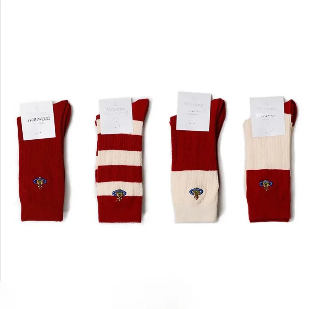 Classic Red Orb Logo Crew Socks