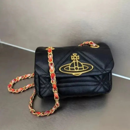 Quilted Saturn Crossbody Bag