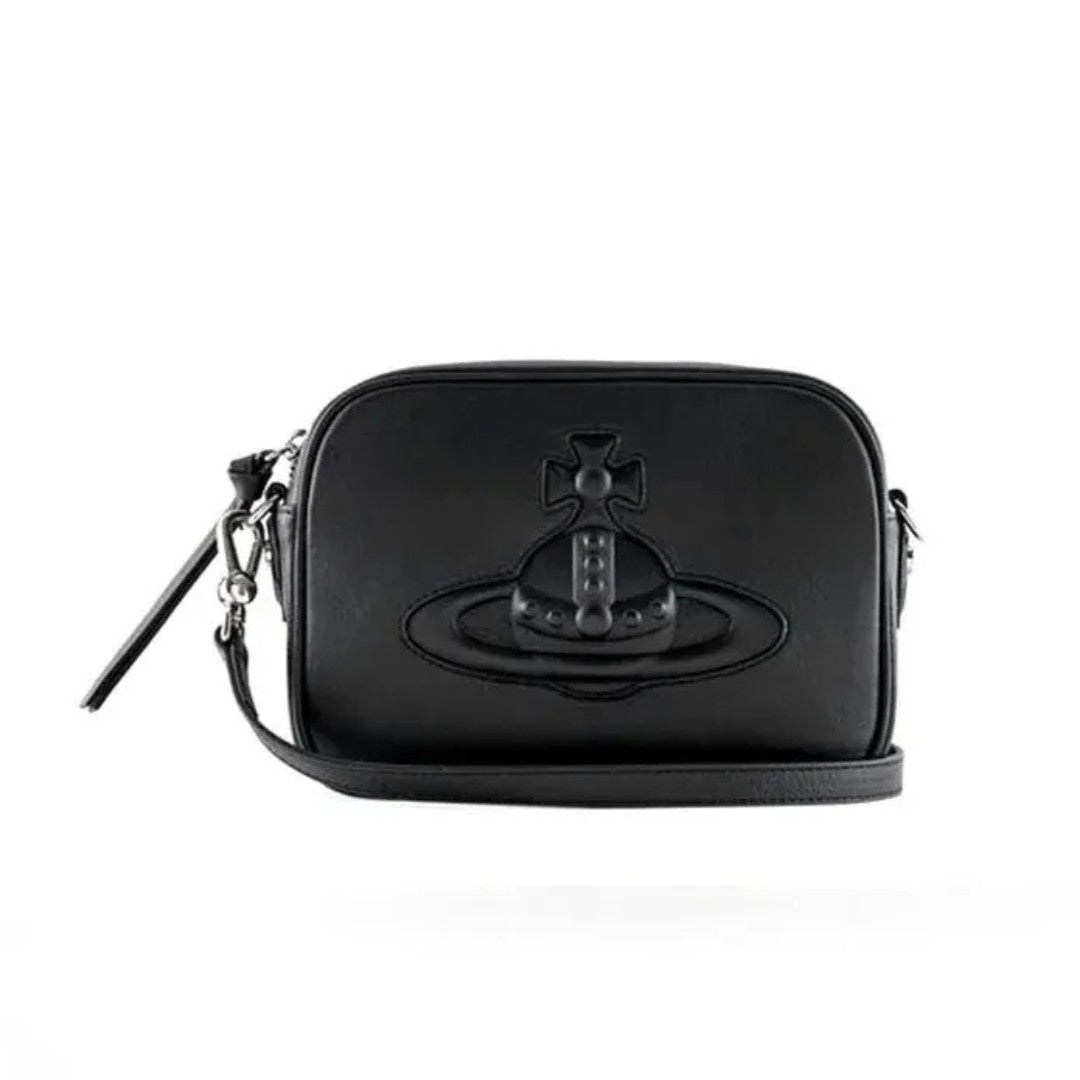 Compact Leather Crossbody Saturn Bag