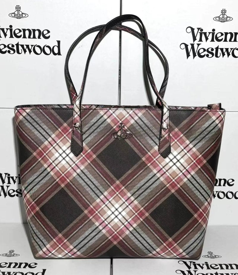 Classic Plaid Saturn Tote