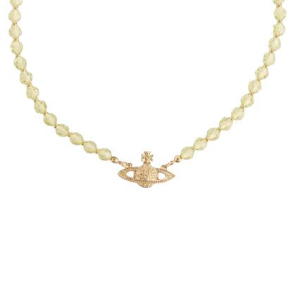 Saturn Pearl Orbit Choker Necklace