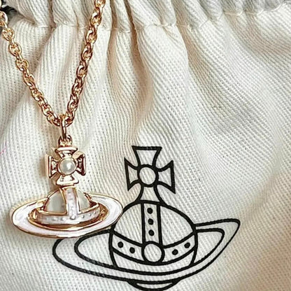 SIMONETTA Half-Domed Pearl Orb Necklace with Raised Lacquer Finish