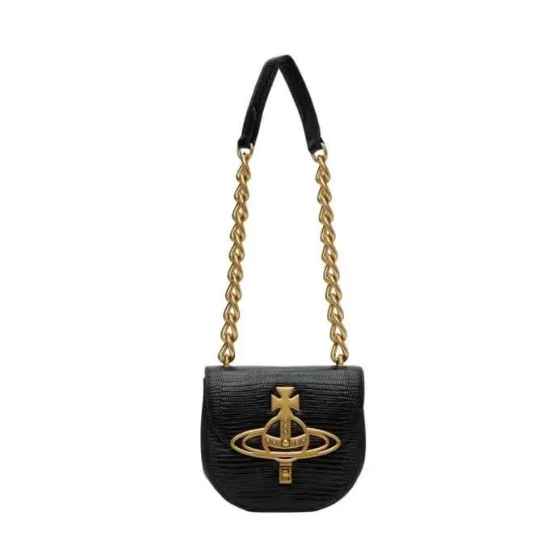 Tartan Vegan Leather Saddle Bag