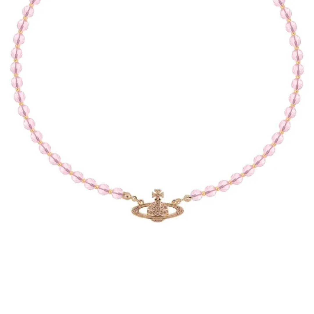 Saturn Pearl Orbit Choker Necklace