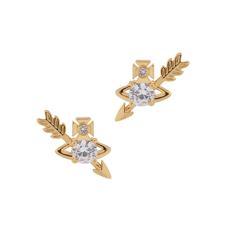 GINGER Feather Arrow Four Claw Earrings (with box)