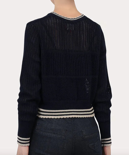 Contrast Trim Knit Cardigan