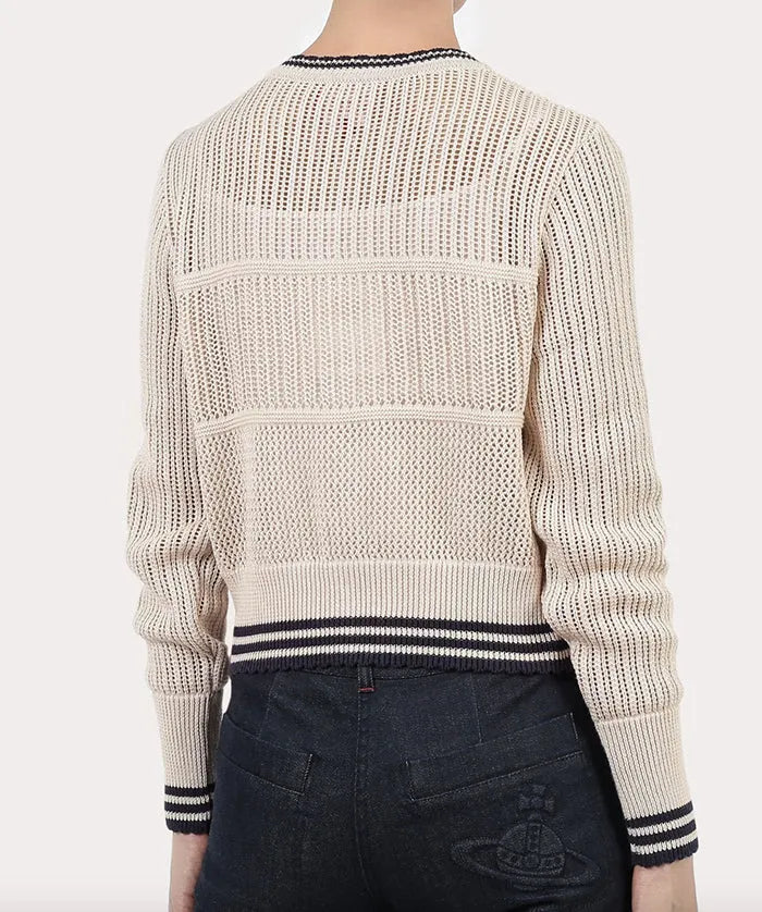 Contrast Trim Knit Cardigan