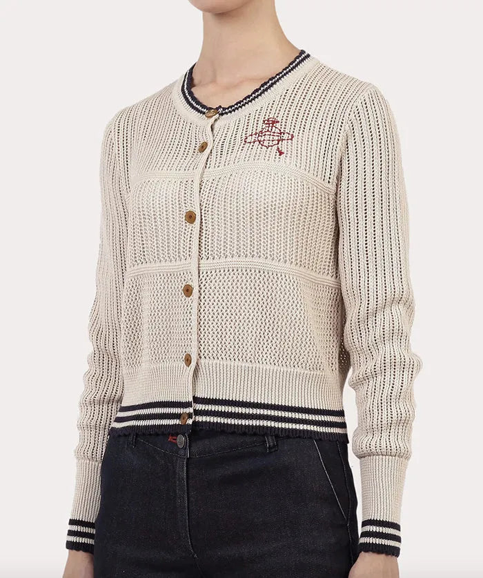 Contrast Trim Knit Cardigan