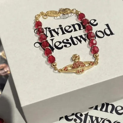 Crimson Royal Orb Beaded Bracelet