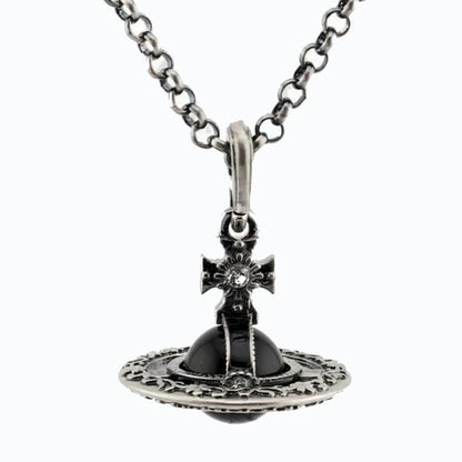 10MM ORB Classic Saturn Pendant Necklace (with box)