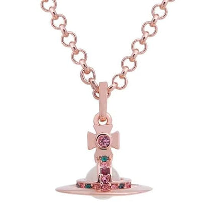 6MM ORB Classic Saturn Pendant Necklace (with box)