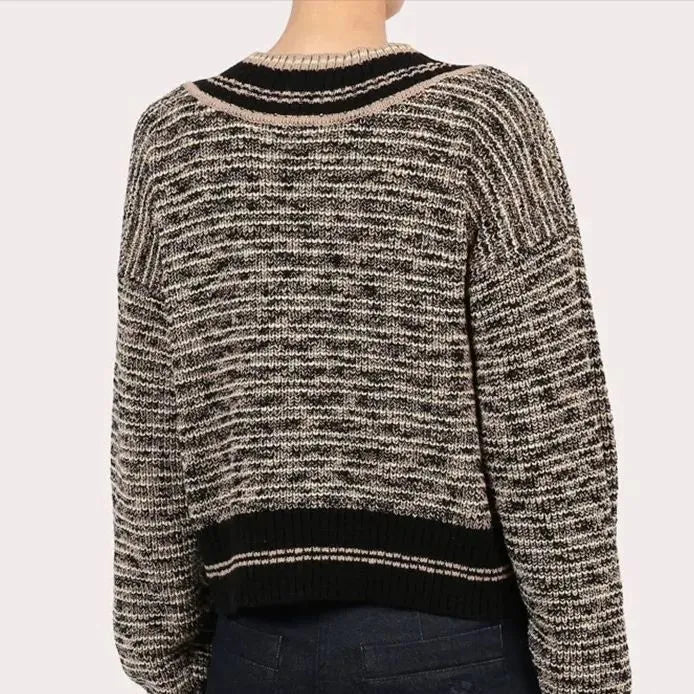Contrast Stitch Knit Cardigan