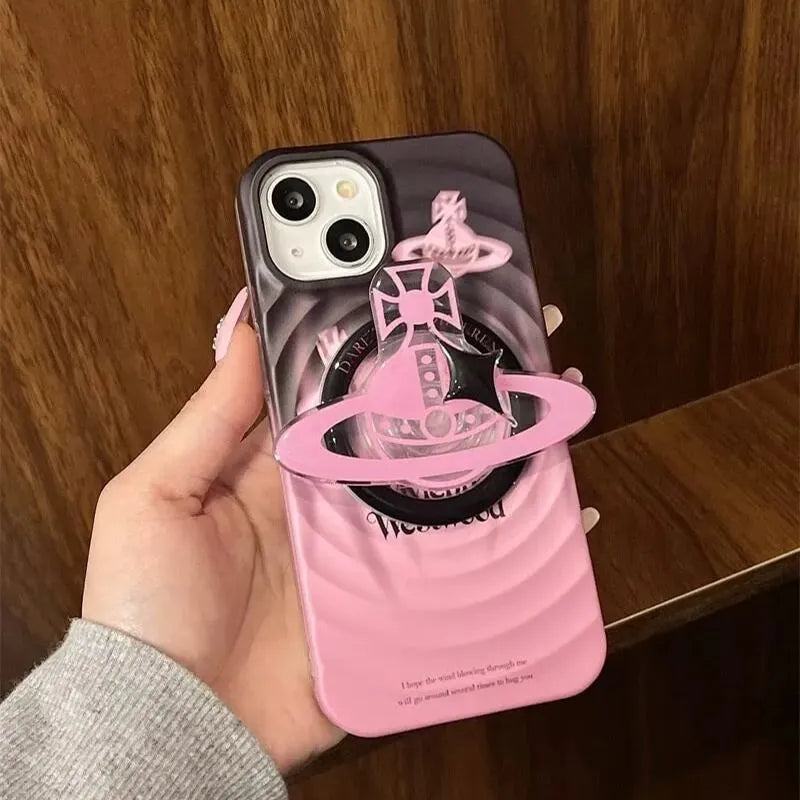 Black Pink Saturn Phone Case