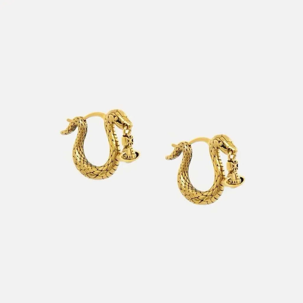Dragon Orb Hoop Earrings