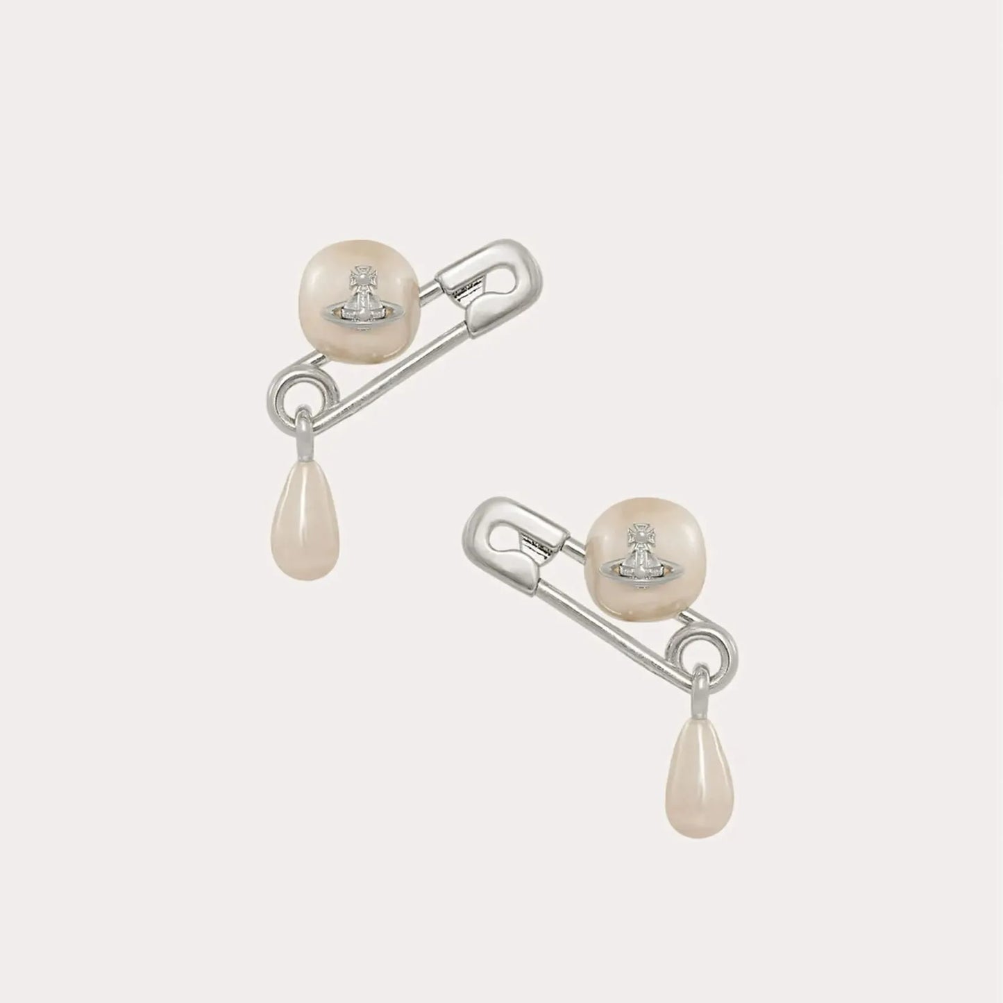 Orb Pearl Pin Drop Earrings