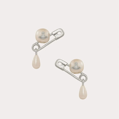 Orb Pearl Pin Drop Earrings