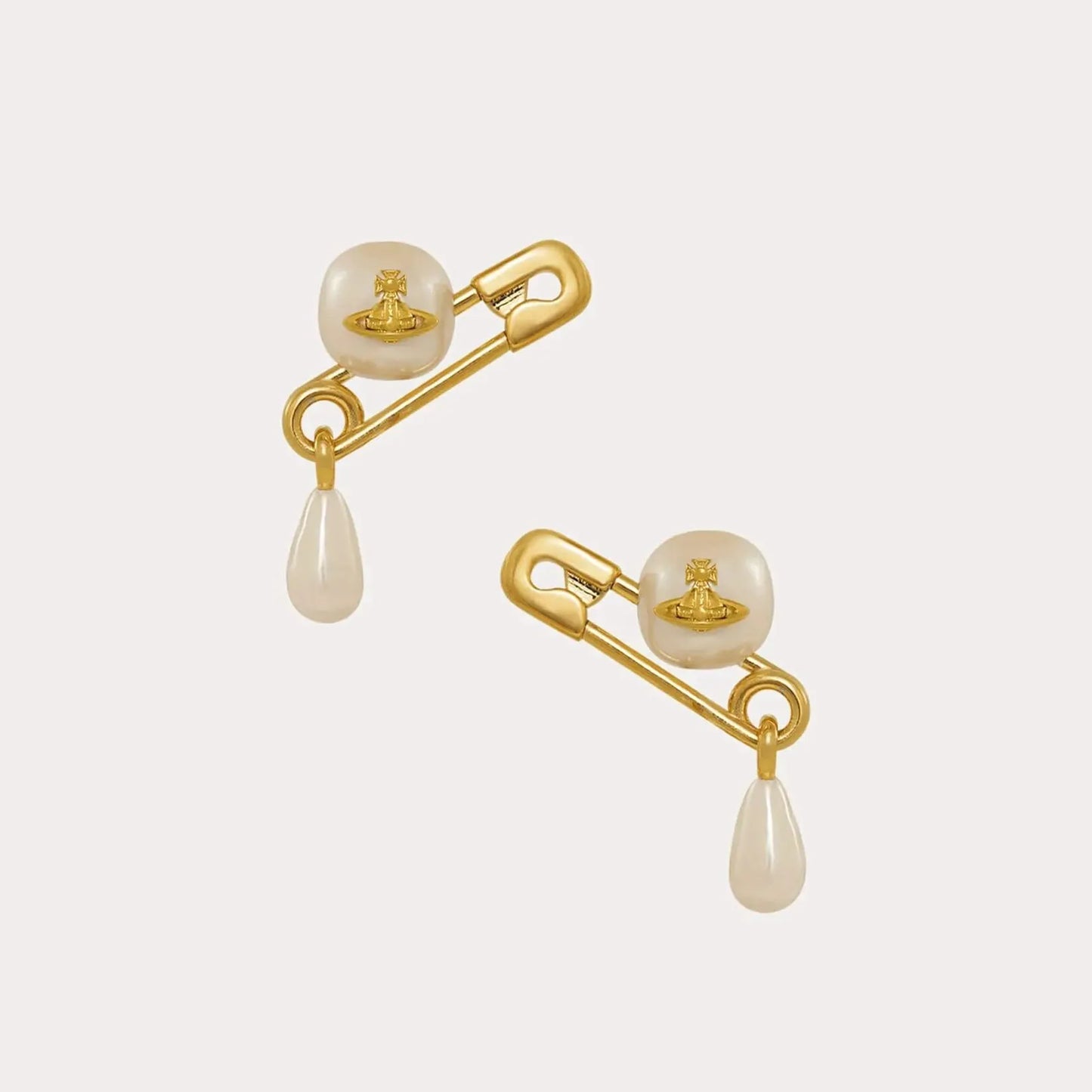 Orb Pearl Pin Drop Earrings