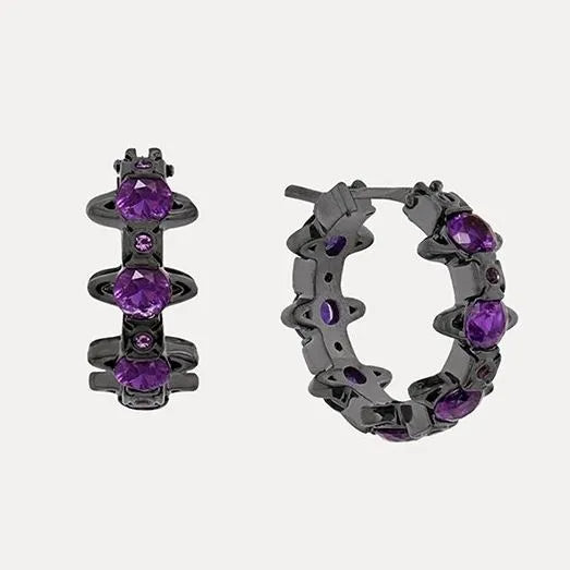 Warwick One‑Piece Saturn Hoop Earrings