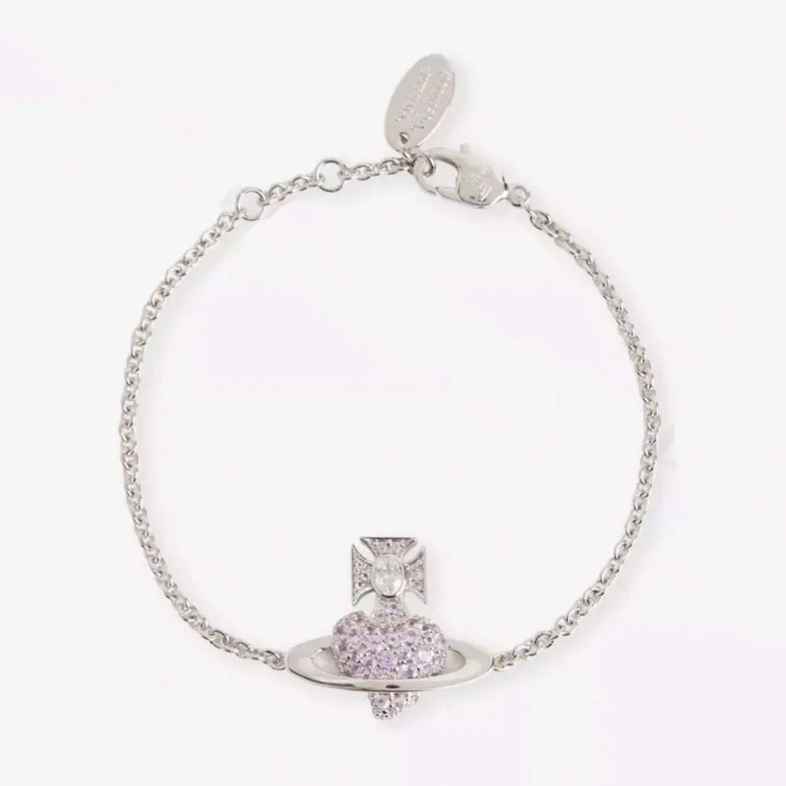 Crystal Heart Orb Chain Bracelet (with Box)