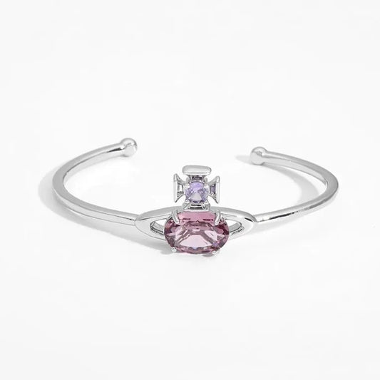 Gem Orb Open Cuff Bracelet