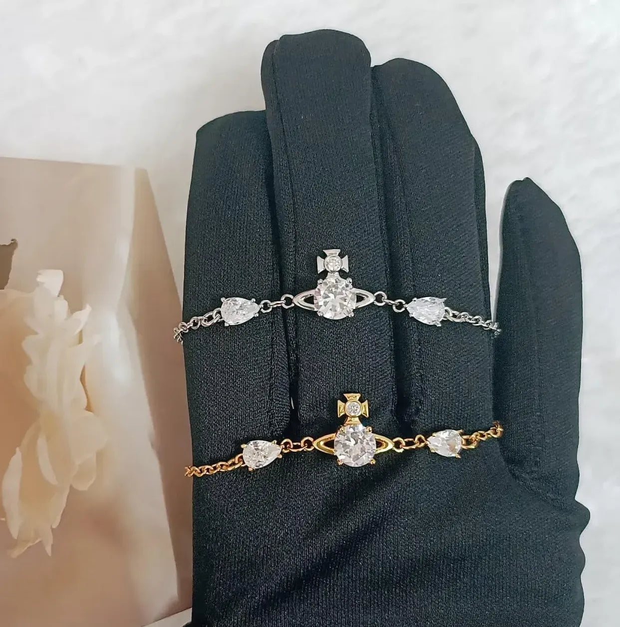 Crystal Orb Trio Bracelet