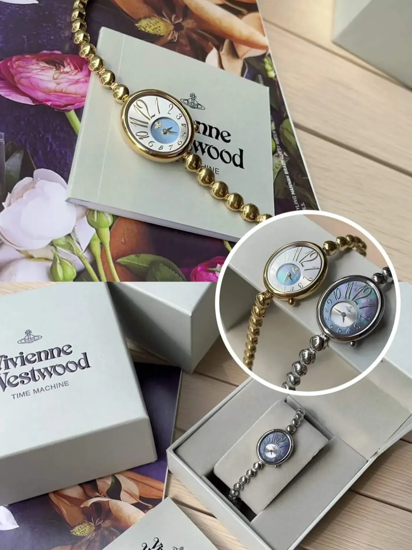 Beaded Metal Dial Watch