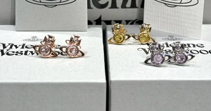 Orb Stone Stud Earrings