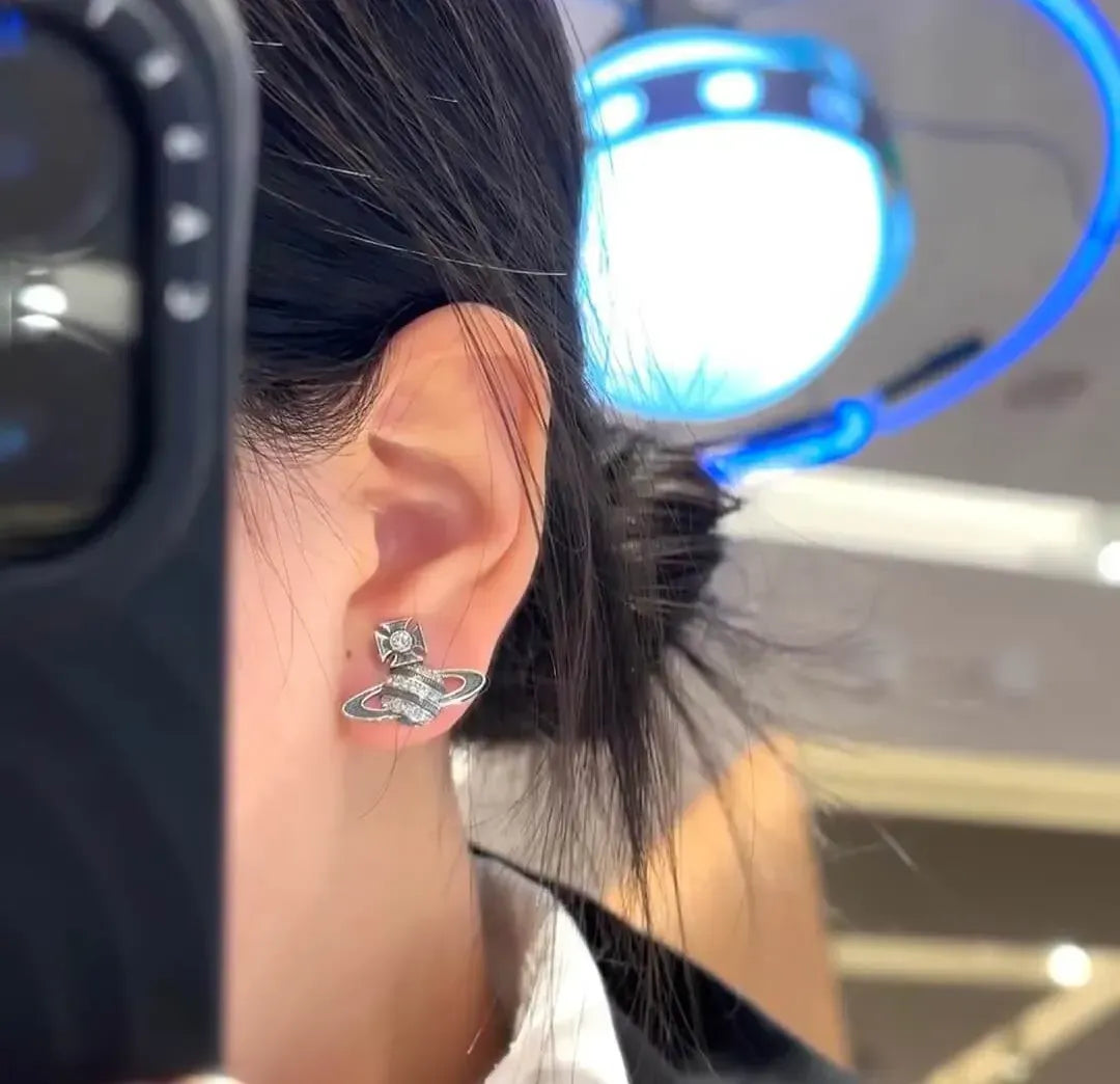 Mini Orb Emblem Earrings