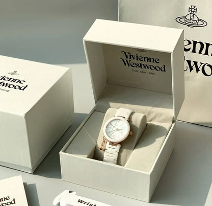 Ceramic Orb Charm Bracelet Watch